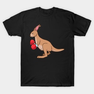 With Boxing Gloves - Cartoon Kangaroo Boxing T-Shirt